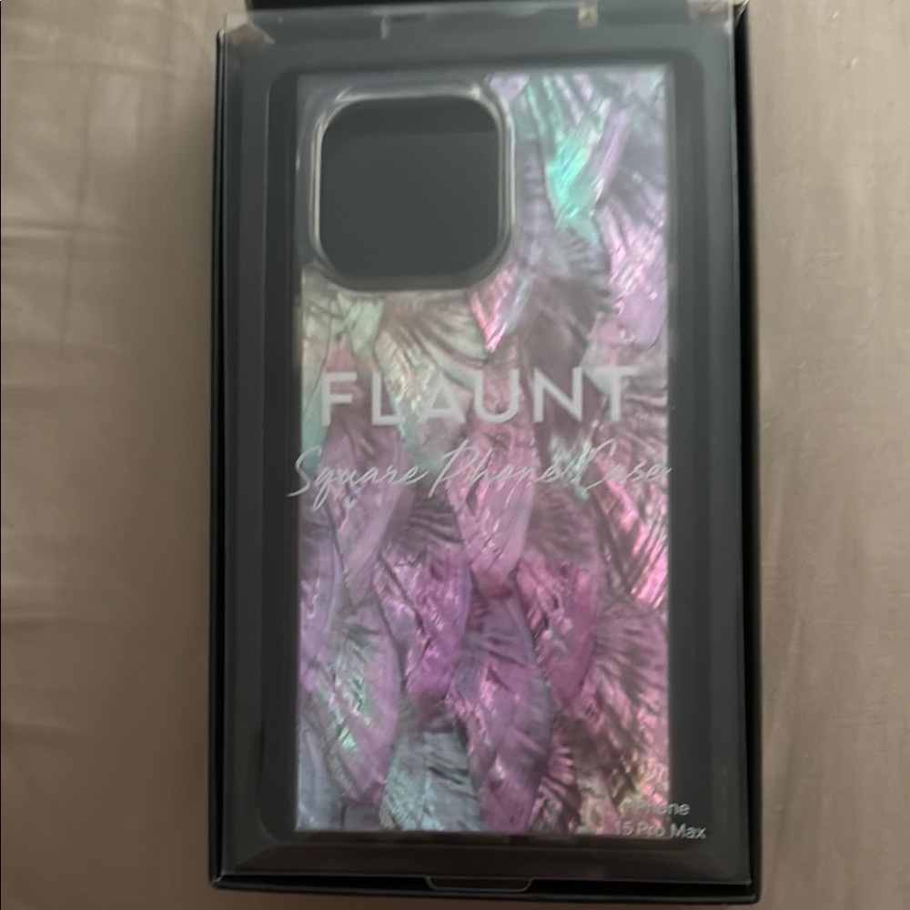 Flaunt IPhone Square Phone Case - Purple 15 pro max mag safe
